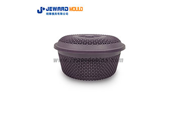 Molde de cesta de almacenamiento redondo con cubierta estilo panal